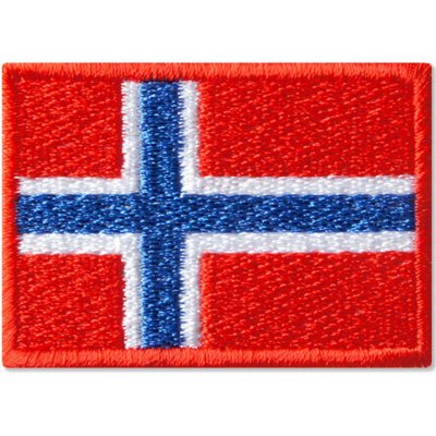 Vyšívané nažehlovací vlajky - Norsko – Zboží Dáma