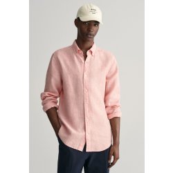 Gant košile slim linen shirt růžová