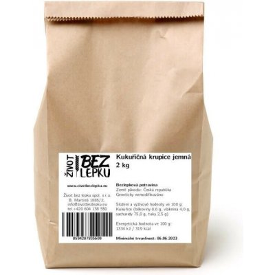 Život bez lepku Kukuřičná krupice jemná 2 kg – Sleviste.cz
