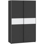 Intermeble s posuvnými dveřmi s osvětlením BERNO 120 černá/bílá – Zboží Dáma