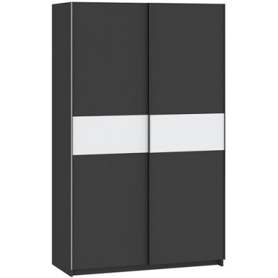 Intermeble s posuvnými dveřmi s osvětlením BERNO 120 černá/bílá – Zboží Dáma