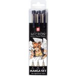 Sakura poxsdkman3 Pigma Micron black sada Manga 3 ks – Zboží Živě