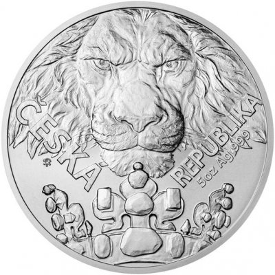 Česká mincovna Stříbrná pětiuncová mince Český lev stand 155,5 g – Zboží Mobilmania
