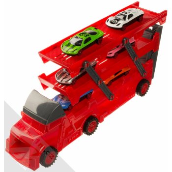 Kruzzel 19885 Kamion s autíčky červený