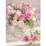 Norimpex Diamantové malování Růžová kytice 30 x 40 cm – Zbozi.Blesk.cz