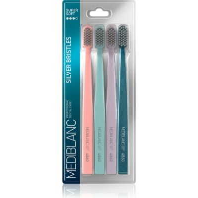 Mediblanc Toothbrush Super Soft zubní kartáček se stříbrnými štětinami 4 ks – Hledejceny.cz