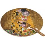 Home Elements Porcelánový kulatý talíř na dort s lžící Klimt zlatý 27 cm – Zboží Dáma
