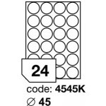 Rayfilm R0100.4545KA samolepící kulaté průměr 45mm bílé 100 listů – Hledejceny.cz