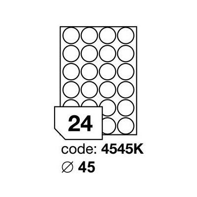 Rayfilm R0100.4545KA samolepící kulaté průměr 45mm bílé 100 listů – Hledejceny.cz