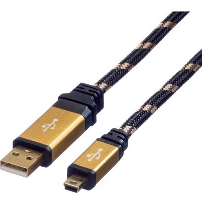 Roline 11.02.9062 USB 2.0, oboustranný USB A(M) - USB C(M) lomený (90°), 3m