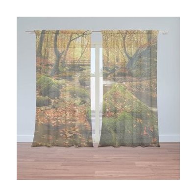 Sablio Záclony Most v lese: 2ks 150x250cm – Hledejceny.cz