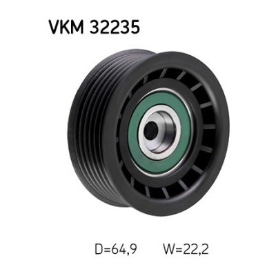 Vratná/vodicí kladka, klínový žebrový řemen SKF VKM 32235