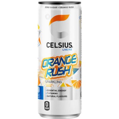 Celsius Orange Rush Pomeranč 355 ml – Zbozi.Blesk.cz