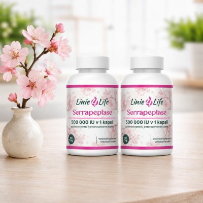 Linie4Life Serrapeptase 500 000 IU – proteolytický enzym 120 kapslí / 120 dní – Hledejceny.cz