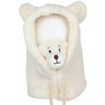 Zimní čepice 2v1 s integrovaným komínem šálou krémová – Zboží Dáma