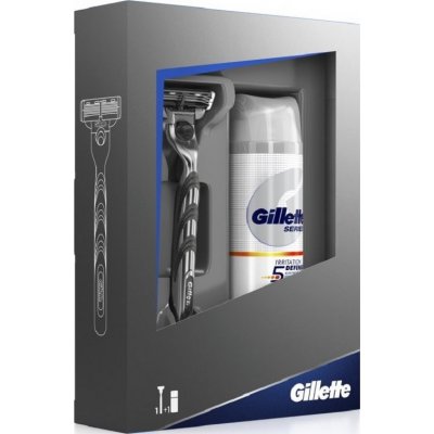 Gillette Mach 3 holící strojek + gel na holení 75 ml dárková sada – Zboží Mobilmania