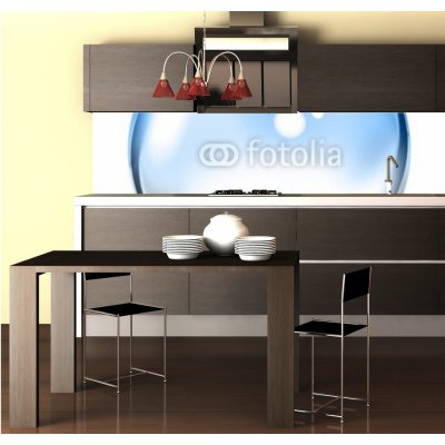 WEBLUX Fototapeta do kuchyně fólie Transparent Glass Sphere - 6018276 Průhledná skleněná koule rozměry 260 x 60 cm – Zboží Mobilmania