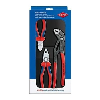 KNIPEX set kleští boční štípací 160mm, kombinačky 180mm, SIKO COBRA 250mm, 002009V01 – Zboží Mobilmania