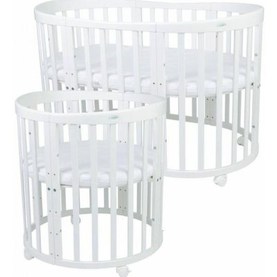 Waldin rostoucí postýlka 7v1 oválná bílá – Zboží Mobilmania