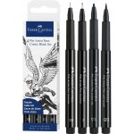 Faber-Castell 6719 Popisovač Pitt Artist Pen Comic černé 4 ks – Zboží Mobilmania
