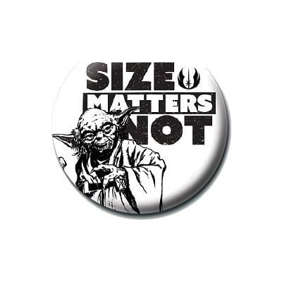 Pyramid International Placka Star Wars - Size Matters Not