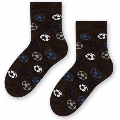 Chlapecké ponožky Fotbalový Míč hnědá tmavá