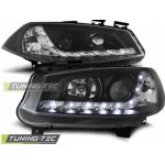 PŘEDNÍ SVĚTLOMETY, SVĚTLA, LAMPY RENAULT MEGANE II, 2003-2005, LED DAYLIGHT, ČERNÉ BLACK | Zboží Auto