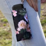 Fulton rococo rose L501 dámský skládací deštník černý – Sleviste.cz