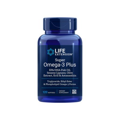 Life Extension Super Omega-3 Plus EPA/DHA Fish Oil, Sesame, Olive Ext., Krill & Astaxanthin 120 ks