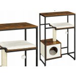 Feandrea Kočičí škrabadlo s domečkem industriální 59 x 36 x 67 cm – Hledejceny.cz