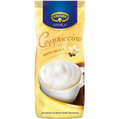 Krüger bílé Cappuccino s příchutí vanilky 0,5 kg – Sleviste.cz
