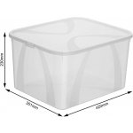 Rotho Lona úložný box s víkem 25 l transparentní 42 x 35 x 23 cm – Zboží Dáma