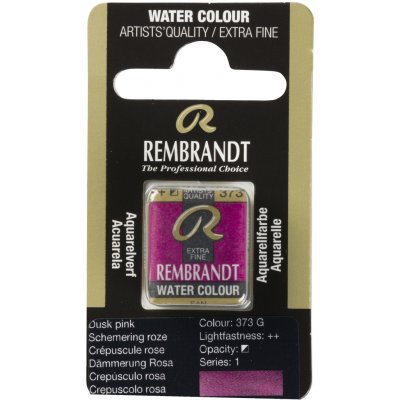 Rembrandt akvarelová barva v půlpánvičce 373 Dusk Pink – Sleviste.cz