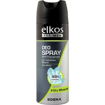 Elkos Men X-Dry Mineral antiranspirant deospray 200 ml