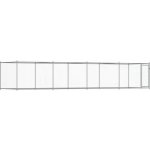 vidaXL Klec pro psy s dvířky šedá 800 x 200 x 150 cm – Zboží Dáma