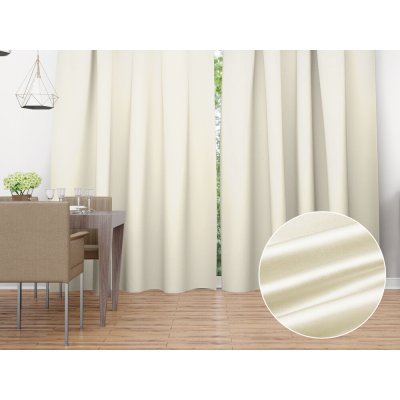 Biante Saténový závěs LUX-017 Smetanový 140x190 cm – Hledejceny.cz