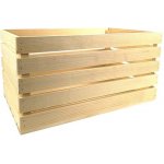 AMADEA Dřevěná bedýnka z masivního dřeva 50 x 30 x 25 cm – Sleviste.cz