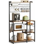 Goleto Stojací police do kuchyně 42 x 90 x 167,3 cm | hnědá + černá – Hledejceny.cz