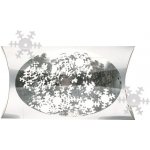 Konfety vločky stříbrné 1,8cm v krabičce 20g – Zboží Mobilmania