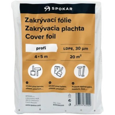 Zakrývací folie 4x5m LDPE 30my transparentní – Hledejceny.cz