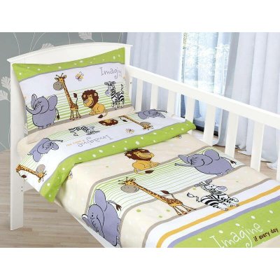 Veratex dětské povlečení bavlna Agáta Safari zelené 90 x 135 cm 45 x 60 cm – Hledejceny.cz