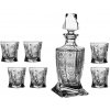 Sklenice Crystalite Bohemia Quadro likér set 6+1 brus klasik 500 PK likérky 55 ml