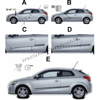Toyota Yaris 3d 12 hatchback lišty dveří – Zboží Mobilmania