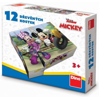 Dino MICKEY A MINNIE 12 Dřevěné licenční kostky