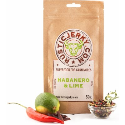 Rustic Jerky Sušené hovězí maso Habanero & Lime 50 g – Hledejceny.cz