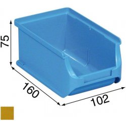 Allit Plastové boxy na drobný materiál 102x160x75 mm žluté