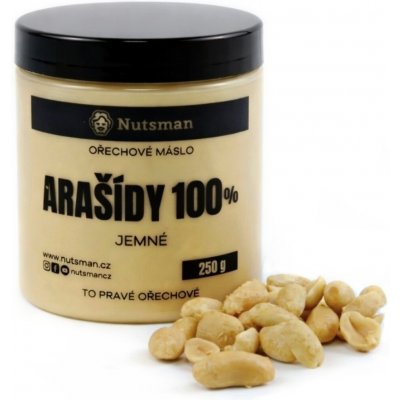Nutsman Arašídové máslo jemné 100% 250 g – Hledejceny.cz