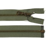 WICO Kovový zip no.5 rozepínací 50cm (staromosazné zoubky) - více barev b: 09 khaki – Hledejceny.cz