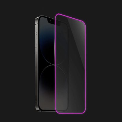 Picasee 3D Ochranné tvrzené sklo se svítícím rámečkem pro Apple iPhone 16 Pro - Růžová - P4113 – Zboží Živě