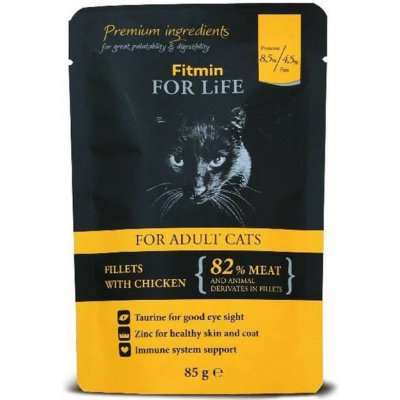 Fitmin For Life Cat Kuřecí 85 g – Sleviste.cz